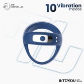 Синее интерактивное эрекционное виброкольцо Rank - Intoyou - в Сергиевом Посаде купить с доставкой