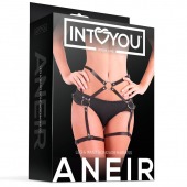Черные стрепы на бёдра Aneir - Intoyou - купить с доставкой в Сергиевом Посаде