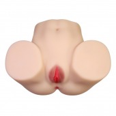 Телесный мастурбатор с 2 любовными отверстиями Olivia - Baile - в Сергиевом Посаде купить с доставкой