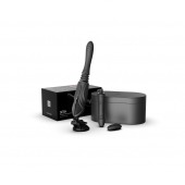 Черная секс-машина с функцией нагрева, насадками и присоской Sesh - Zalo - купить с доставкой в Сергиевом Посаде