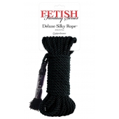 Черная веревка для фиксации Deluxe Silky Rope - 9,75 м. - Pipedream - купить с доставкой в Сергиевом Посаде