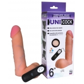 Фаллическая насадка Харнесс UNICOCK 6  с вибрацией - 18 см. - LOVETOY (А-Полимер) - купить с доставкой в Сергиевом Посаде