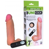 Фаллическая насадка Харнесс UNICOCK 7  с вибрацией - 19 см. - LOVETOY (А-Полимер) - купить с доставкой в Сергиевом Посаде