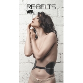 Пояс с клёпками Yona Black - Rebelts - купить с доставкой в Сергиевом Посаде