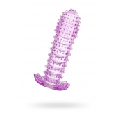 Гелевая фиолетовая насадка с шипами - 12 см. - Toyfa Basic - в Сергиевом Посаде купить с доставкой