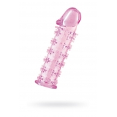 Гелевая розовая насадка на фаллос с шипами - 12 см. - Toyfa Basic - в Сергиевом Посаде купить с доставкой
