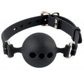Силиконовый кляп-шар с отверстиями для дыхания Silicone Breathable Ball Gag Small - Pipedream - купить с доставкой в Сергиевом Посаде