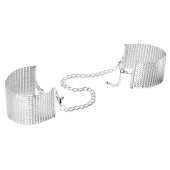 Серебристые наручники-браслеты Desir Metallique Handcuffs - Bijoux Indiscrets - купить с доставкой в Сергиевом Посаде