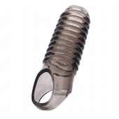 Дымчатая насадка с рёбрышками и подхватом мошонки ToyFa XLover - 12,5 см. - ToyFa - в Сергиевом Посаде купить с доставкой