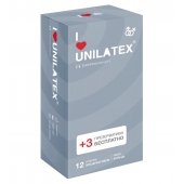 Презервативы с рёбрами Unilatex Ribbed - 12 шт. + 3 шт. в подарок - Unilatex - купить с доставкой в Сергиевом Посаде