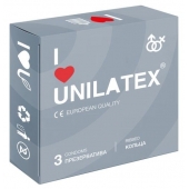 Презервативы с рёбрами Unilatex Ribbed - 3 шт. - Unilatex - купить с доставкой в Сергиевом Посаде