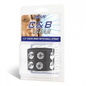 Ремень на член и мошонку 1.5  Cock Ring With Ball Strap - BlueLine - купить с доставкой в Сергиевом Посаде