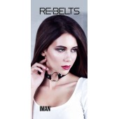 Чёрный чокер-кляп Iman Black - Rebelts - купить с доставкой в Сергиевом Посаде