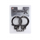 Чёрные наручники из листового металла BONDX METAL CUFFS BLACK - Dream Toys - купить с доставкой в Сергиевом Посаде