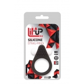 Чёрное эрекционное кольцо LIT-UP SILICONE STIMU RING 1 BLACK - Dream Toys - в Сергиевом Посаде купить с доставкой