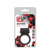 Чёрное эрекционное виброкольцо LIT-UP SILICONE STIMU RING 3 BLACK - Dream Toys - в Сергиевом Посаде купить с доставкой