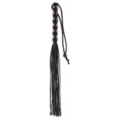 Чёрная мини-плеть из резины Rubber Mini Whip - 22 см. - Blush Novelties - купить с доставкой в Сергиевом Посаде