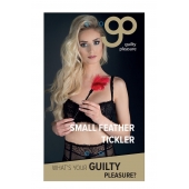 Пластиковая метелочка с красными пёрышками Small Feather Tickler - 32 см. - Blush Novelties - купить с доставкой в Сергиевом Посаде