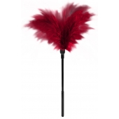 Пластиковая метелочка с красными пёрышками Small Feather Tickler - 32 см. - Blush Novelties - купить с доставкой в Сергиевом Посаде