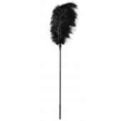 Стек с большим чёрным пером Large Feather Tickler - 65 см. - Blush Novelties - купить с доставкой в Сергиевом Посаде