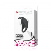 Чёрное эрекционное кольцо с вибрацией Rabbit Vibrator - Baile - в Сергиевом Посаде купить с доставкой