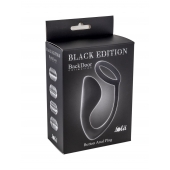 Чёрное эрекционное кольцо с анальной пробкой Button Anal Plug - Lola Games - в Сергиевом Посаде купить с доставкой