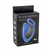 Синее эрекционное кольцо с анальной пробкой Button Anal Plug - Lola Games - в Сергиевом Посаде купить с доставкой