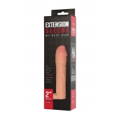 Телесная насадка-удлинитель Extension sleeve с подхватом - 17 см. - Sitabella - в Сергиевом Посаде купить с доставкой