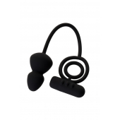 Чёрное эрекционное кольцо с вибростимулятором и анальным хвостом - Erotist Adult Toys - в Сергиевом Посаде купить с доставкой
