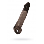 Чёрная насадка на пенис Tс подхватом - 19,5 см. - ToyFa - в Сергиевом Посаде купить с доставкой