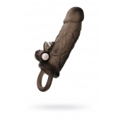 Чёрная насадка на пенис Toyfa XLover с вибрацией - ToyFa - в Сергиевом Посаде купить с доставкой