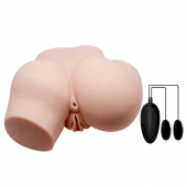 Телесный полуторс с двумя любовными тоннелями и вибрацией - Baile - в Сергиевом Посаде купить с доставкой