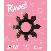 Чёрное эрекционное кольцо Rings Gear - Lola Games - в Сергиевом Посаде купить с доставкой