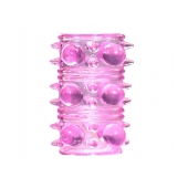 Розовая насадка на пенис Rings Armour - Lola Games - в Сергиевом Посаде купить с доставкой