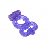 Фиолетовое эрекционное кольцо Rings Treadle с подхватом - Lola Games - в Сергиевом Посаде купить с доставкой