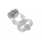 Прозрачное эрекционное кольцо Rings Treadle с подхватом - Lola Games - в Сергиевом Посаде купить с доставкой