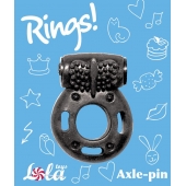 Черное эрекционное кольцо с вибрацией Rings Axle-pin - Lola Games - в Сергиевом Посаде купить с доставкой