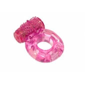 Розовое эрекционное кольцо с вибрацией Rings Axle-pin - Lola Games - в Сергиевом Посаде купить с доставкой