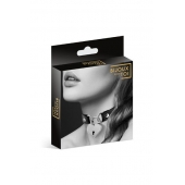 Черный чокер с замком в форме сердца - Bijoux Pour Toi - купить с доставкой в Сергиевом Посаде