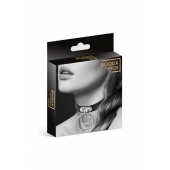 Черный чокер с двумя кольцами - Bijoux Pour Toi - купить с доставкой в Сергиевом Посаде