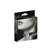 Чёрный чокер с кольцом в форме сердца - Bijoux Pour Toi - купить с доставкой в Сергиевом Посаде