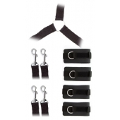 Комплект наручников и поножей LUXURIOUS BED RESTRAINT CUFF SET - Blush Novelties - купить с доставкой в Сергиевом Посаде