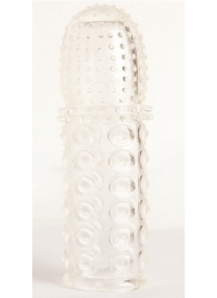 Прозрачная закрытая гелевая насадка - 13,5 см. - Toyfa Basic - в Сергиевом Посаде купить с доставкой