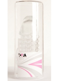 Гелевая прозрачная насадка с 2 отростками - 13 см. - Toyfa Basic - в Сергиевом Посаде купить с доставкой