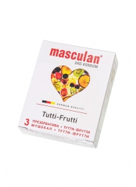 Жёлтые презервативы Masculan Ultra Tutti-Frutti с фруктовым ароматом - 3 шт. - Masculan - купить с доставкой в Сергиевом Посаде