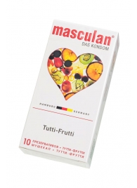 Жёлтые презервативы Masculan Ultra Tutti-Frutti с фруктовым ароматом - 10 шт. - Masculan - купить с доставкой в Сергиевом Посаде