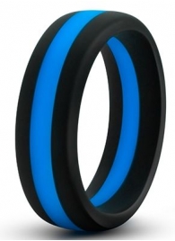 Черно-синее эрекционное кольцо Silicone Go Pro Cock Ring - Blush Novelties - в Сергиевом Посаде купить с доставкой