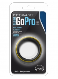 Черно-желтое силиконовое эрекционное кольцо Silicone Go Pro Cock Ring - Blush Novelties - в Сергиевом Посаде купить с доставкой