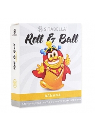 Стимулирующий презерватив-насадка Roll   Ball Banana - Sitabella - купить с доставкой в Сергиевом Посаде