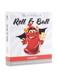 Стимулирующий презерватив-насадка Roll   Ball Cherry - Sitabella - купить с доставкой в Сергиевом Посаде